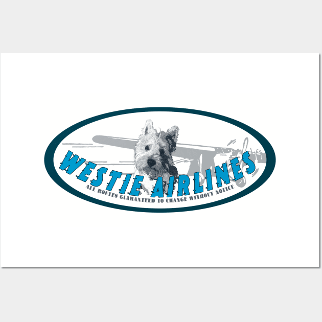 West Hyland Terrier Airline Logo Wall Art by seadogprints